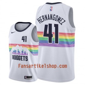 Denver Nuggets Trikot Juan Hernangomez 41 2018-19 Nike City Edition Weiß Swingman - Herren